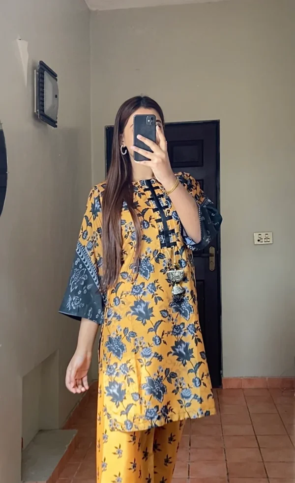 Yellow Black Floral Set – Trad Touch - Image 2