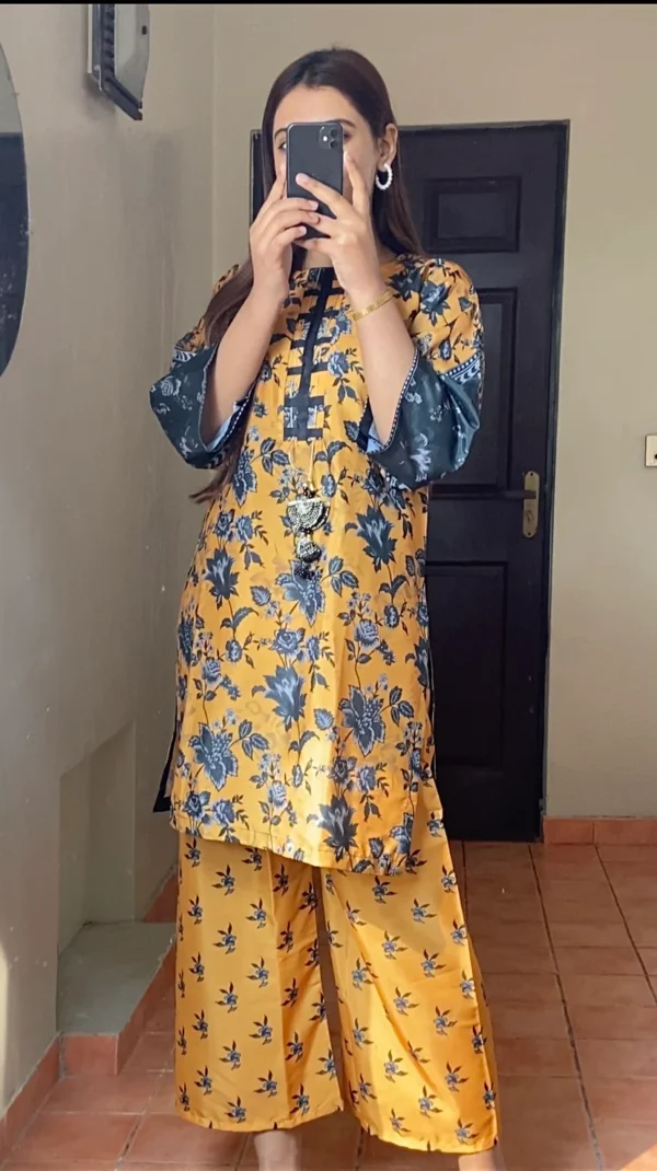 Yellow Black Floral Set – Trad Touch - Image 3